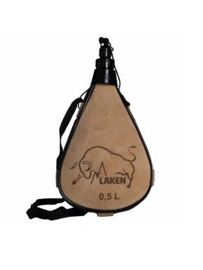 LAKEN Leather canteen 0,5 L straight form