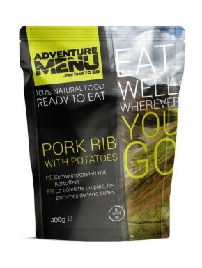 Adventure Menu Pork rib with potatoes свинячі реберця з відвареною картоплею