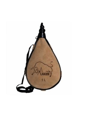 LAKEN Leather canteen 1 L straight form