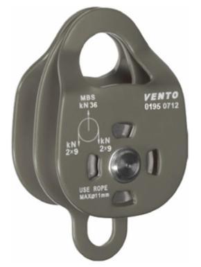 Блок-ролик VENTO Twin 36 - дюраль с подш.