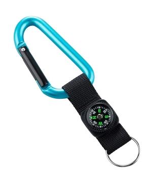 MUNKEES Карабин 8 mm with strap, compass, keyring
