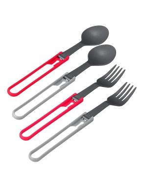 MSR Folding Spoon and Fork Kit, 4pc