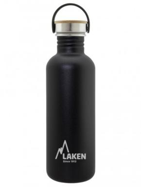 Пляшка для води LAKEN Basic Steel Bottle 1L - Bamboo Cap