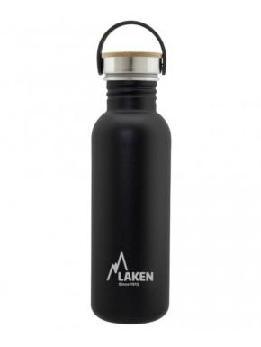 LAKEN Basic Steel Bottle 0,75L - Bamboo Cap