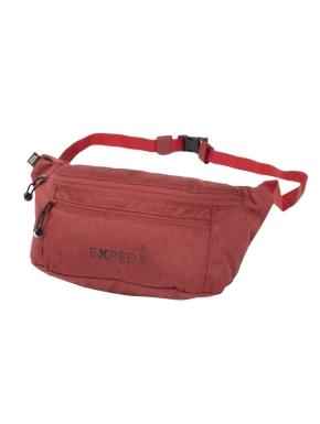 TRAVEL BELT POUCH burgundy melange